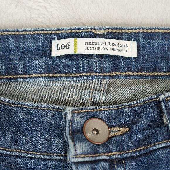 Lee Jeans Womens 12P Petite Blue Natural Bootcut Stretch Denim 305834F - Picture 4 of 9